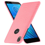 Motorola Croco Moto E6 kuoret - Pinkki