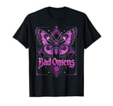 Mystical Gothic Moth T-Shirt – Bold "Bad Omens" Graphic T-Shirt