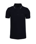 BOSS Green Mens Paule 4 Polo Shirt Blue - Navy - Size Large