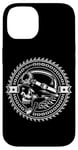 Coque pour iPhone 14 Casque de motard Weekend Warrior Moto Gear & Chaînes