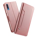 Plånboksfodral Spegel Galaxy A50 Rose gold