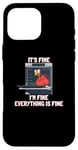 Coque pour iPhone 16 Pro Max Action de grâce, jeu de mots, amusant, four à dinde, humour It's Fine I'm Fine