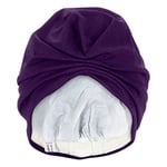 Fashy 3471 Bonnet de Bain en Tissu avec Fermeture Velcro Violet