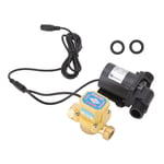 Pompe sans balais DC, pompe de surpression pour chauffe-eau solaire silencieuse avec interrupteur de d&eacute;bit, filetage m&acirc;le G1/2 6v-24v