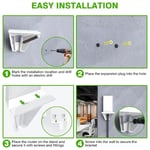 New Satellite Router Wall Mount Kit ABS Space Saving Mesh Router Wall Mount Brac