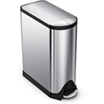 Simplehuman - Poubelle papillon à pédale 45L code k inox