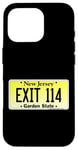 Coque pour iPhone 16 Pro Sortie 114 de plaque d'immatriculation New Jersey NJ GSP Parkway