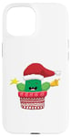 iPhone 15 FUNNY CHRISTMAS TSHIRT. CHRISTMAS CACTUS. BELL STAR AND HAT Case