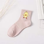 5 Pairs/pack Women's Cotton Socks Little Yellow Duck In The Tube Socks Soft Breathable Socks 1