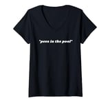 Womens Pees In The Pool Funny V-Neck T-Shirt