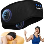 MUSICOZY Sleep Headphones Headband,Soft Sleeping Darkness 