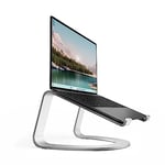 Twelve South Curve SE Laptop Stand, MacBook Stand - Ergonomic Adjustable Aluminum Laptop Holder for Apple, Dell, HP, Lenovo, Laptop Cooling Stand, Portable Laptop Riser for Desk, Silver