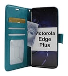 Crazy Horse Wallet Motorola Edge Plus (Turkos)