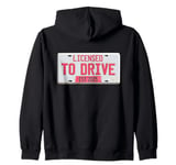 New Driver 2025 Licensed to Drive Girls Women License Driver Zip Hoodie