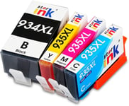 935XL 934XL Remplacement pour HP 934 XL 935XL Cartouche HP 934 Encre 934 pour Officejet Pro 6230 6830, Officejet 6820 (Noir Cyan