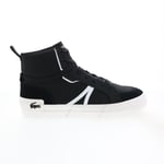 Lacoste L004 Mid 0722 2 CMA Mens Black Canvas Lifestyle Trainers Shoes