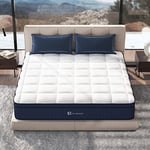 Avenco Matelas 160×190 h2, Épaisseur 25 cm, Mémoire de Forme en Gel, Latex Foam, 3 Zones de Confort, Matelas à Ressorts Ensachés, Fibre de Bambou, Matelas en Tissu Tencel Respirant, Confort Ferme