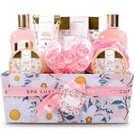 Pamper Sets for Women Gifts-Spa Luxetique Spa Gift Set,12pcs Daisy Bath Set with Essential Oil,Body Butter,Bubble Bath,Beauty Gifts for Women,Gifts for Mum,Birthday Christmas Gifts Mother's Day Gifts