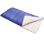 Amazon Basics - Rectangulaire Sac de couchage pour le camping et la randonnée par temps froid, léger, bleu