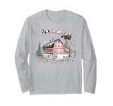 Christmas on the Farm Animal Christmas Cow Country Christmas Long Sleeve T-Shirt