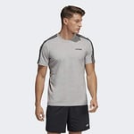 adidas E 3S Tee T-Shirt Homme, Medium Grey Heather/Noir, FR : S (Taille Fabricant : S)