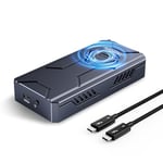 Boîtier SSD M.2 NVMe pour Thunderbolt 4/3 avec ventilateur, boîtier NVMe ANYOYO 40 Gbps, boîtier SSD USB4 M.2 pour clé PCIe 2280 M (B+M) - Boîtier SSD en aluminium USB C compatible avec USB 4/3,