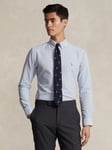 Polo Ralph Lauren Tailored Fit Tattersall Oxford Check Shirt, White/Blue