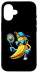 Coque pour iPhone 16 Banane Tennis Cool Lunettes Casquette Gants