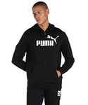 Puma Ess Big Logo Fz Hood Sweat-Shirt pour Homme, Homme, Maillot de survêtement, 586698-01, Puma Noir, XXL