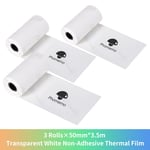 Phomemo-Papier Autocollant Thermique Imprimable,Étiquette Autocollante pour Imprimante,iPhone Photo,M02,M02S,M02 Pro - Type Transparent White