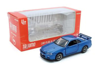 Tayumo 1:3 6 Pull Back & Go Nissan GT-R34 V-Spec II Bleu