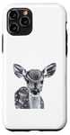 Coque pour iPhone 11 Pro Dessin à stylo et à l'encre de bébé cerf fauve mignon