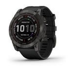 Garmin Fenix 7X Sapphire Solar, Carbon Grey DLC Titanium with Black Band