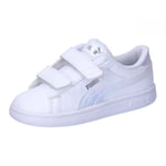 PUMA Mixte bébé Smash 3.0 Holo 2.0 V Inf Sneaker, White-Mauve Mist Silver, 24 EU