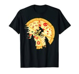 Funny Man in the Moon Pizza T-Shirt T-Shirt