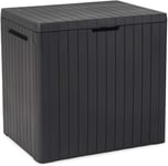 Keter 242798 City Outdoor Storage Box Garden Furniture 57.8 x 44 x 55 cm - Dark