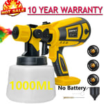 Cordless High Pressure Spray Gun Airless Paint Sprayer For Dewalt 18V Body Only