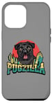 Coque pour iPhone 12 Pro Max Retro Pug Pugzilla Funny Dog Lover Japanese Movie Poster