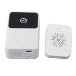 (White)Smart Doorbell HD Night Vision 2 Way Intercom 85° Camera Home Villa