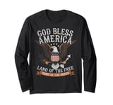 God Bless America Eagle Land of Free Home of Brave US Long Sleeve T-Shirt