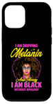 Coque pour iPhone 12/12 Pro Black Girl Lunettes de soleil Magic Afro Woman Honey Drip Rose vif