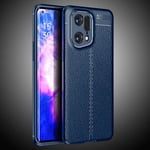 OPPO Find X5 Pro Leather Texture Case Navy