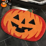 Halloween Badrumsinredning Höstpumpa Badrumsmattor Halkfria Roliga Söta Badrumsmattor för Badrum Dusch Absorberande matta - Perfet