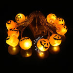 1,5 m 10 Led Halloween Kurpitsa Ghost Luurankot Bat Spider Led Light String Festivaalibaari Kotijuhlasisustus Halloween-koriste