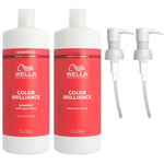 Wella Brilliance Invigo Coarse Thick Hair Color Shampoo and Conditioner, 1000ml