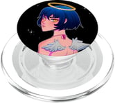 Halo Angel Manga Girl PopSockets PopGrip for MagSafe