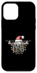 Coque pour iPhone 12 mini Drone Pilot Quadcopter RC Chapeau de Noël