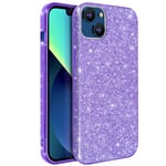 Coque iPhone 13 Paillette Amovible Silicone Semi-rigide violet