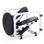 AHAI YU Portable Climber Stair Twist Stepper Fitness Step Machine Stool Stepper Home Multi-function In-place Treadmill Aerobic Fitness Equipment - White for Beginners and Professionals