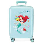 Disney Princesses Valise de cabine bleue 38 x 55 x 20 cm rigide ABS Fermeture à combinaison latérale 34 l 2 kg 4 roues doubles